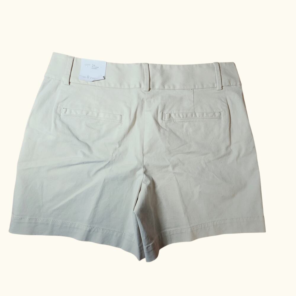 Loft The Riviera Shorts NWT Size 8 light khaki 6" length - Picture 4 of 7